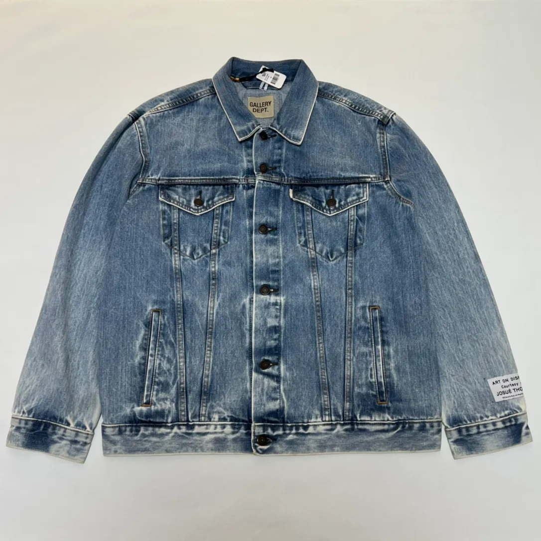 Gallery Dept. 22fw Vintage Andy Denim Jacket New embroidered logo washed distressed denim jacket blue S-XL